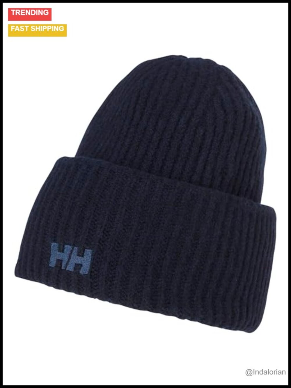 Unisex Soft Rib Beanie Recycled Content Embroidered Logo Winter Hat